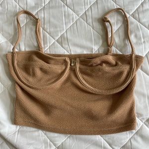 Tan Crop Top